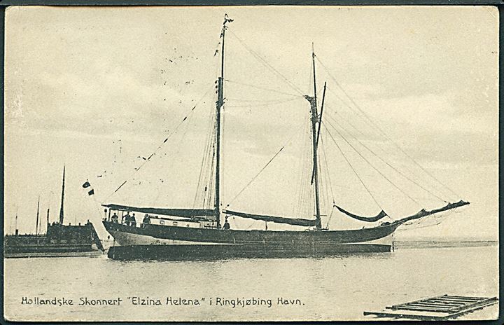 Holland. “Elzina Helena”, skonnert i Ringkøbing. N. P. Holm no. 28729. Kvalitet 7