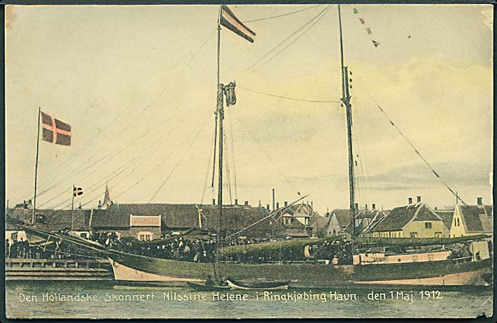 Holland. “Nilssine Helene”, skonnert i Ringkøbing d. 1.5.1912. L. Lind u/no. Lille hj. skade. Kvalitet 6