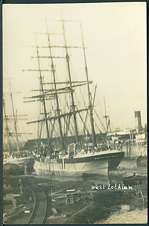 Norge. “West Lothian”, 4-mastet bark af Sandefjord. Sænket af tyek ubåd U93 d. 18.4.1917. Northern Pub.  Kvalitet 7