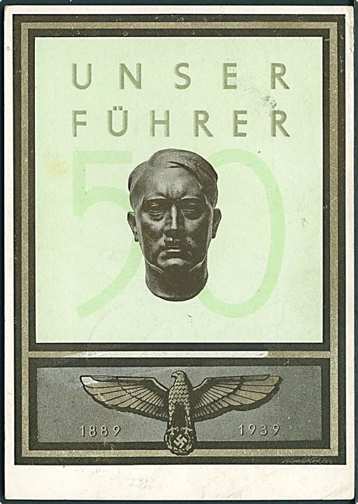 Propaganda. “Unser Führer” 1889-1939. Photo Hoffmann. Kvalitet 7