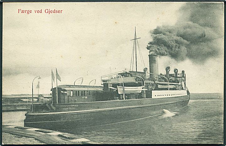 Færgen med Tog ved Gjedser. Ludvig Christensen no. 541. 