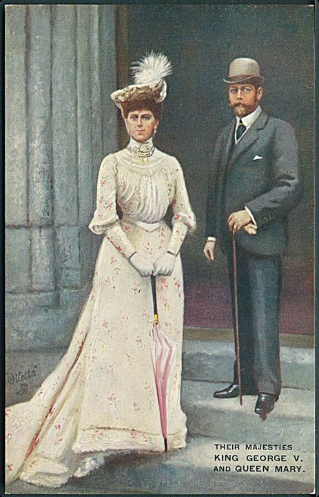 Their Majesties King George V. and Queen Mary. Raphael Tuck & Sons Oilette no. 9821. 