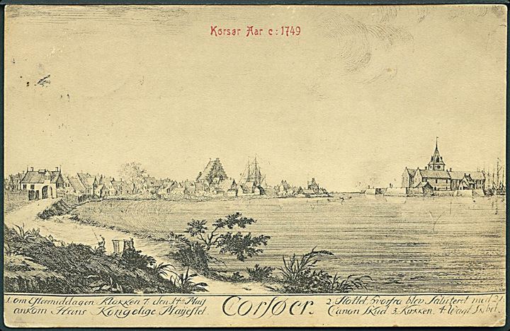 Korsør Aar c. 1749. Warburgs Kunstforlag, D. B. i gl. Dage. no. 67. 