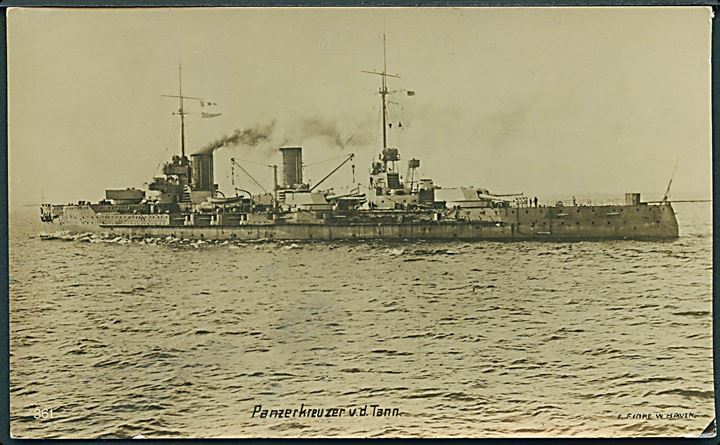 SMS Von der Tann, tysk krydser. F. Finke no. 861.