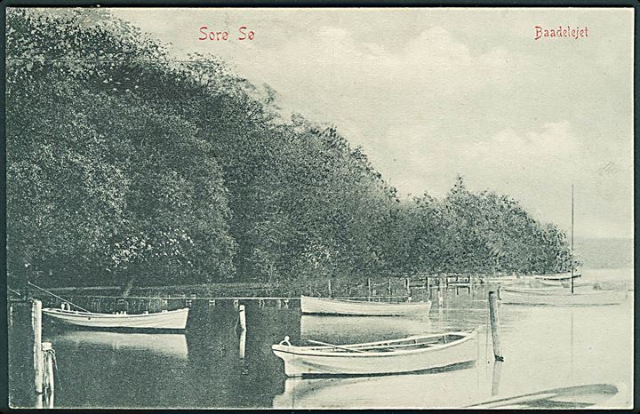Sorø sø med bådelejet. P. Alstrup n. 1127.