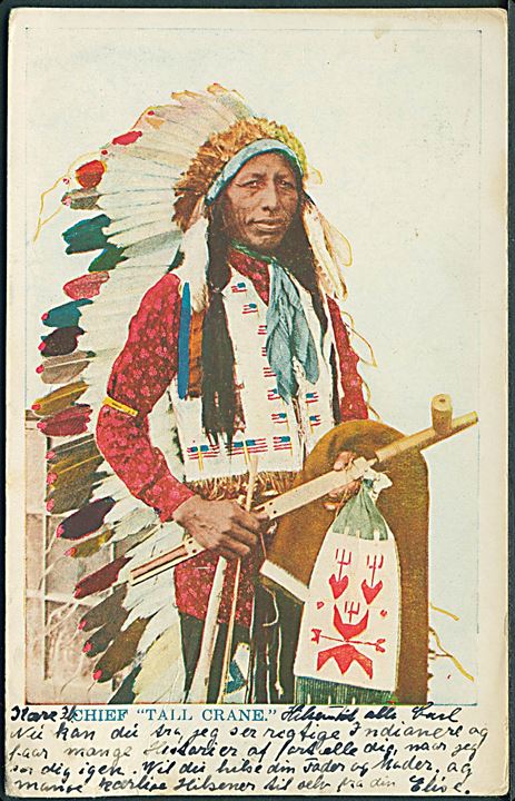 Chief Tall Crane. Indianer. U/no.