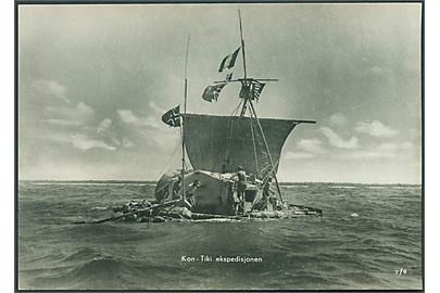 Kon-Tiki-ekspedisjonen i 1947. Norsk arbeide no. 2/8. Fotokort. 