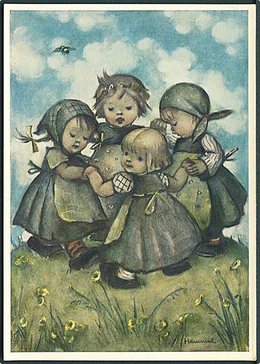 Hummel: 4 postkort med børn. Hartmans Kortforlag no. 5619, 5677, 5678 & 5775. 