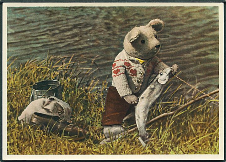 4 postkort med bamser og dyr. No. 2441, 2444, 2452 & 2457. 