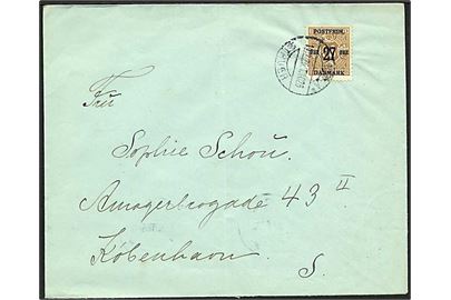 27/68 øre Provisorium single på brev fra Skive annulleret med bureaustempel Langaa - Struer T.1026 d. 11.12.1926 til København.