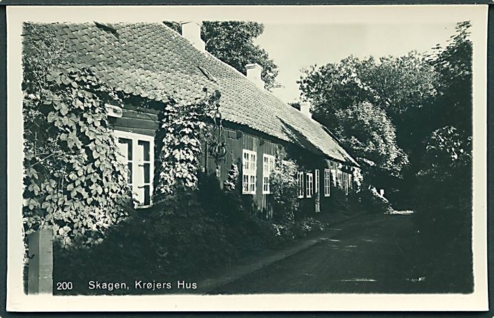 Krøjers Hus i Skagen. Fotokort no. 200. 