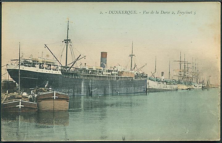 Dunkerque, havneparti med dampskib. No. 2