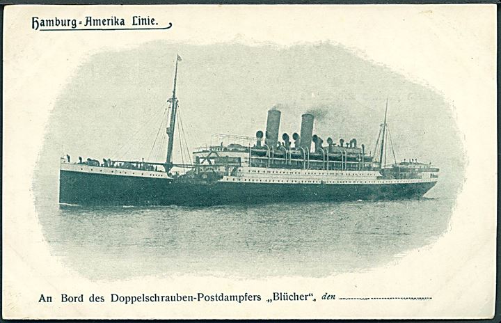 Blücher, S/S, Hamburg-Amerika Linie. U/no.