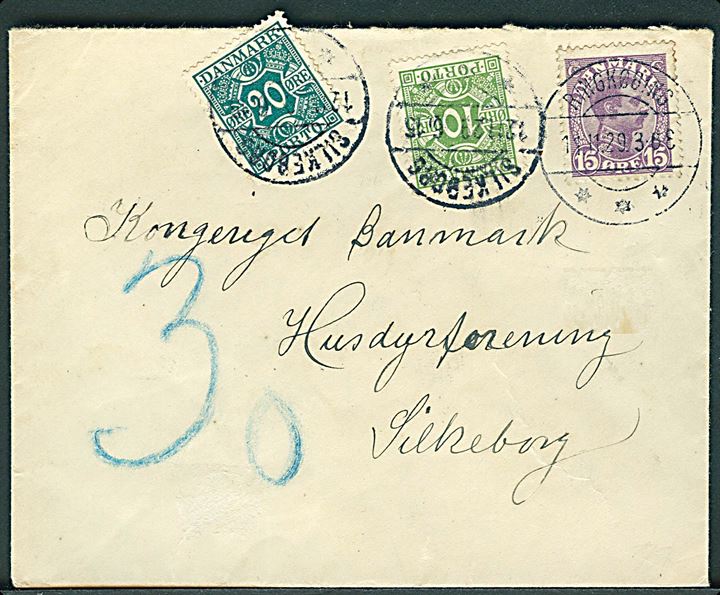 15 øre Chr. X på brev fra Ringkøbing d. 11.11.1929 til Silkeborg. Frimærke udgaven blev ugyldig pr. 1.4.1929 og udtakseret i 30 øre porto med 10 øre og 20 øre Portomærke stemplet Silkeborg d. 12.11.1929.