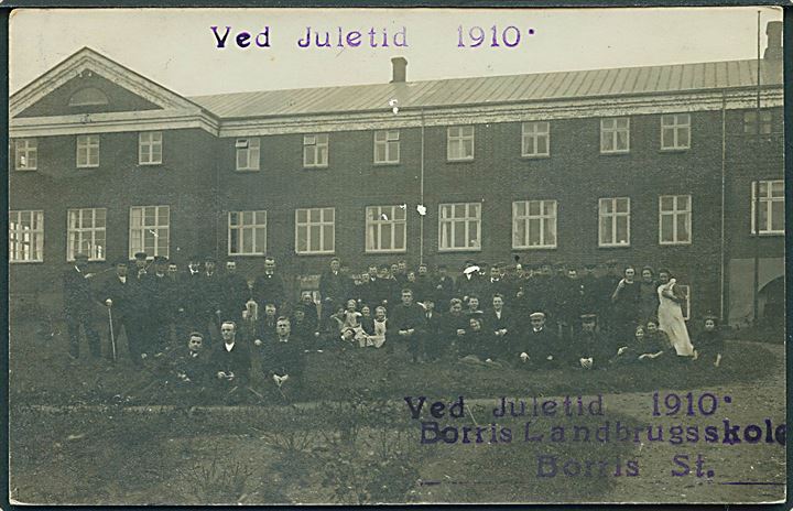 Ved Juletid 1910, Borris Landsbrugsskole, Borris St. Fotokort u/no. 
