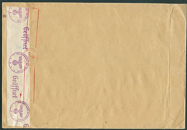 29 l. blandingsfrankeret luftpostbrev fra Sofia d. 8.11.1941 til Berlin, Tyskland. Åbnet af tysk censur i Wien.