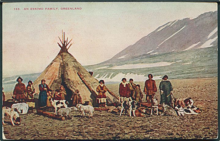 An Eskimo family, Greenland. No. 133. 