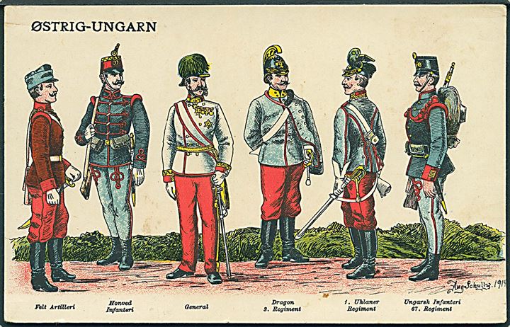 August Schultz: Uniformer fra de krigsførende magter, Østrig-Ungarn. U/no.
