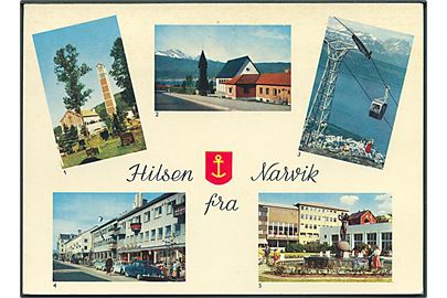 Hilsen fra Narvik, Norge. Knut Aúne Kunstforlag u/no. 