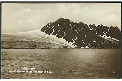 Svalbard. Adams-Gletscher ved Magdalena Bugten. Ed. Liesegang Serie 476 no. 5. Uden adresse linier.