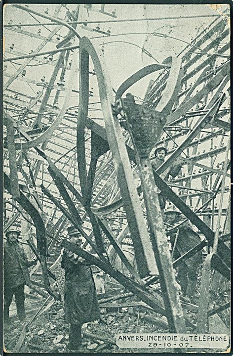 Antwerpen, efter den store brand i telefoncentralen på Melkmarkt d. 29.10.1907. WO-DW u/no.
