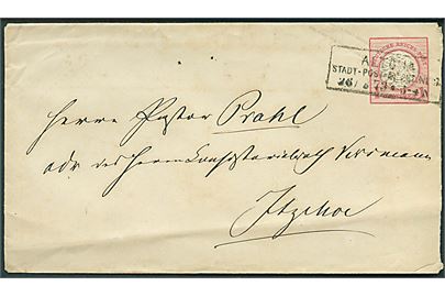 1 gr. helsagskuvert fra Altona d. 26.3.1873 til Itzehoe.