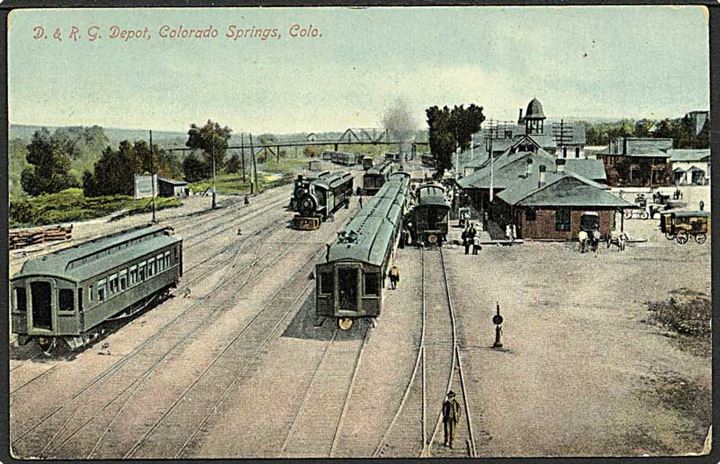 Tog ved Colorado Springs Depot, U.S.A. No. 252-1503.