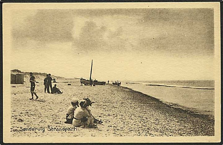 Strandparti fra Søndervig. Stenders no. 16612.