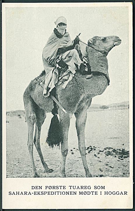 Den første Tuareg som Sahara - Ekspeditionen mødte i Hoggar. U/no. 