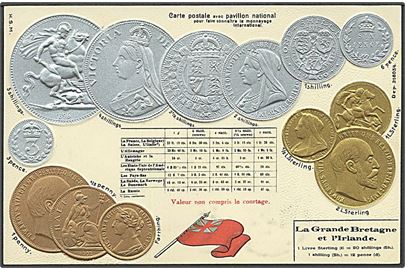 Møntkort, Storbritanien. H.S.M. no. 218054. Kvalitet 9