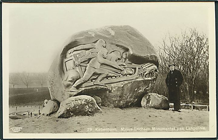 Mylius-Erichsen Monumentet på Langelinie. A. Vincent no. 79. Kvalitet 9