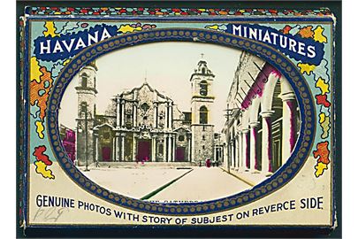 12 stk Havana Miniatures, Cuba. Genuine Photos with story of subjest on reverce side.  9, 5 x 6,3 cm. Fotokort. 