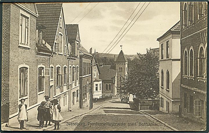 Svendborg, Pjentemøllestræde med Bethania. Stenders nr. 20897.