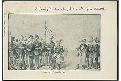 Krigen 1848-51. Jubilæumskort med Altonaer Jugendwehr. Richter u/no.