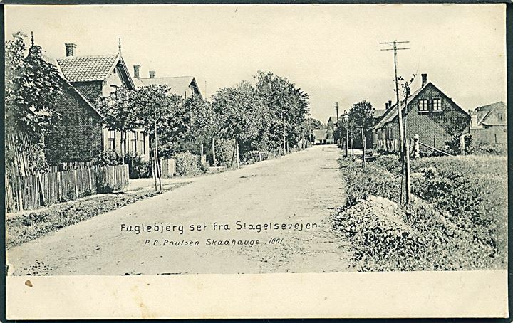 Fuglebjerg set fra Slagelsevejen. P. C. Poulsen Skadhauge no. 1001. 