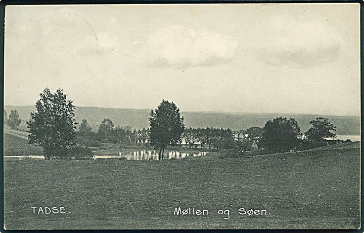 Tadse Mølle og søen. A. Petersen no. 12663. 