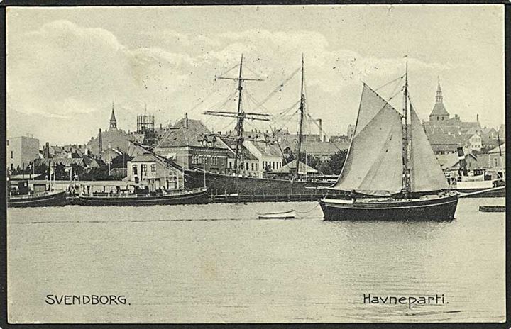 Havneparti fra Svendborg. Stenders no. 7311.