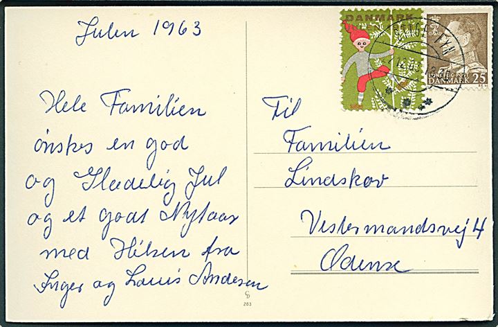 Ingeborg Strange - Friis: Glædelig Jul. Eskimo børn. C. D. no. 283. 