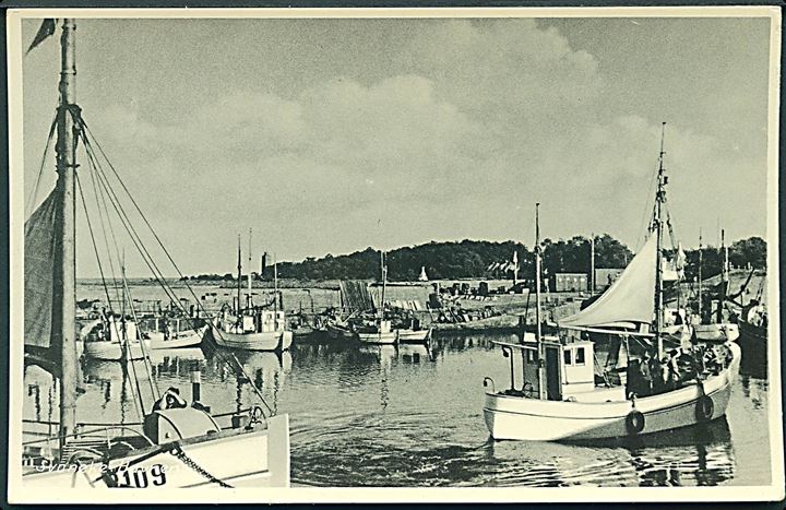 Havnen i Svaneke, Bornholm. Stenders, Bornholm no. 277. 