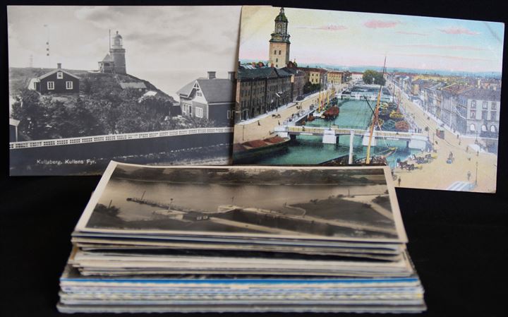 Sverige. 50 ældre og nyere postkort, nogle med frimærker.