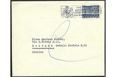 60 øre Selandia single på brev fra København d. 30.8.1962 til Bologna, Italien.