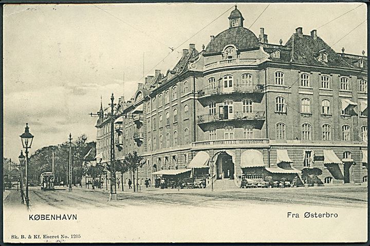 København. Østerbro med sporvogn. Sk. B. & Kf. no. 1205. 