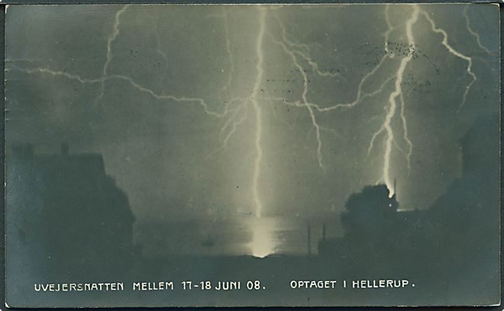 Hellerup. Uvejrsnatten mellem 17-18 juni 1908. U/no.