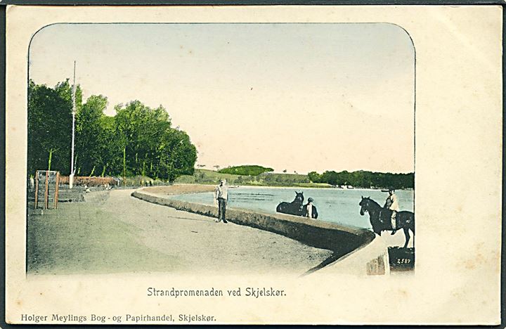 Skjelskør, Strandpromenaden. Holger Meyling no. 2587. 