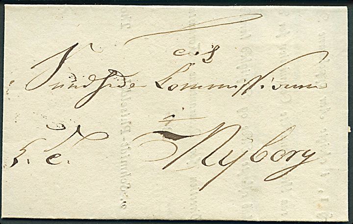 1816. Tjenestebrev mærket K.T. fra Den Kongelige Direction for Qvarantaine Foranstaltningerne i Kjøbenhavn d. 2.11.1816 til Nyborg.