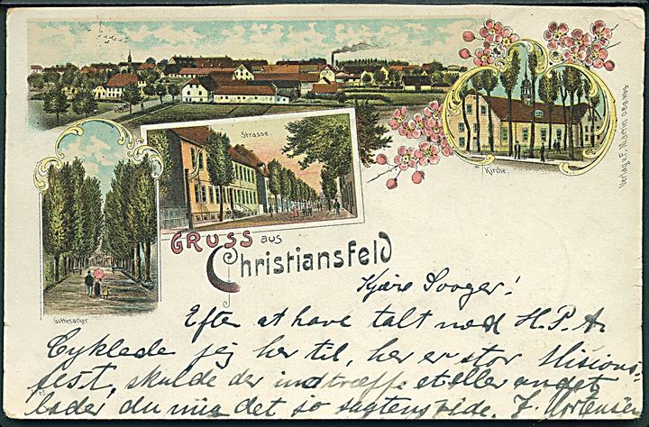 Christiansfeld, Gruss aus. F. Martin u/no.