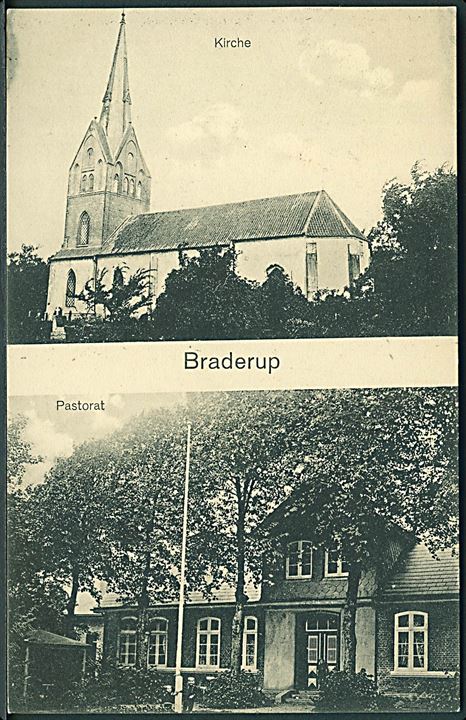 Sydschleswig. Braderup Kirche & Pastorat. Maximillan Reichelt no. 595. 