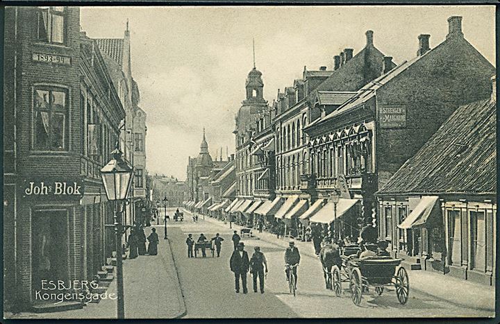 Esbjerg med Kongensgade. Stenders no. 1900.