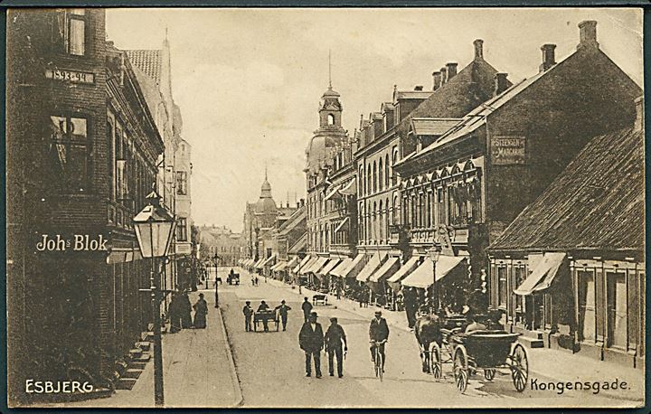 Esbjerg med Kongensgade. E. P. no. 1900. 