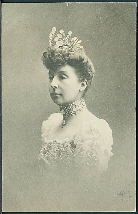 5 øre Fr. VIII på brevkort (Prinsesse Marie, Fotograf Elfelt) annulleret med særstempel Valmuefesten 1.2.3. April 1908 til Holstebro.
